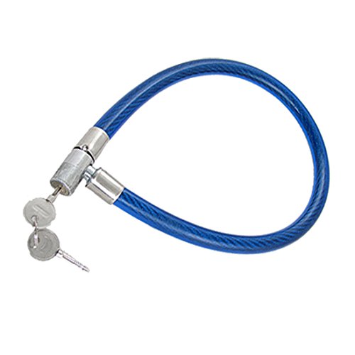 Aexit Bicycle Blue Bike Locks Plastic Coated Flexible Cable Lock U-Locks w Keys