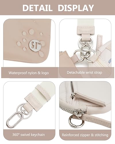 Image of Wallet Wristlet for Women, RFID Wallet Keychain with Dual Pocket | Nylon Wristlet Wallet with Coin Purse, ID Window, Card Holder and Small Wallet Design
