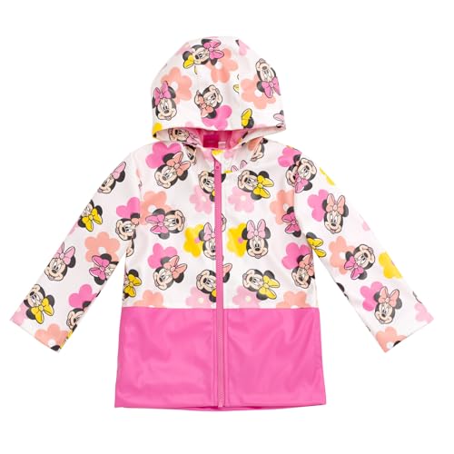 Image of Disney Girls' Hooded Zip-Up Rain Jacket Toddler to Big Kid