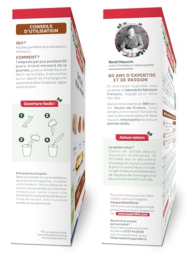 Shiitake Reishi Maitake immunité SUPERDIET ampoules forme - 2