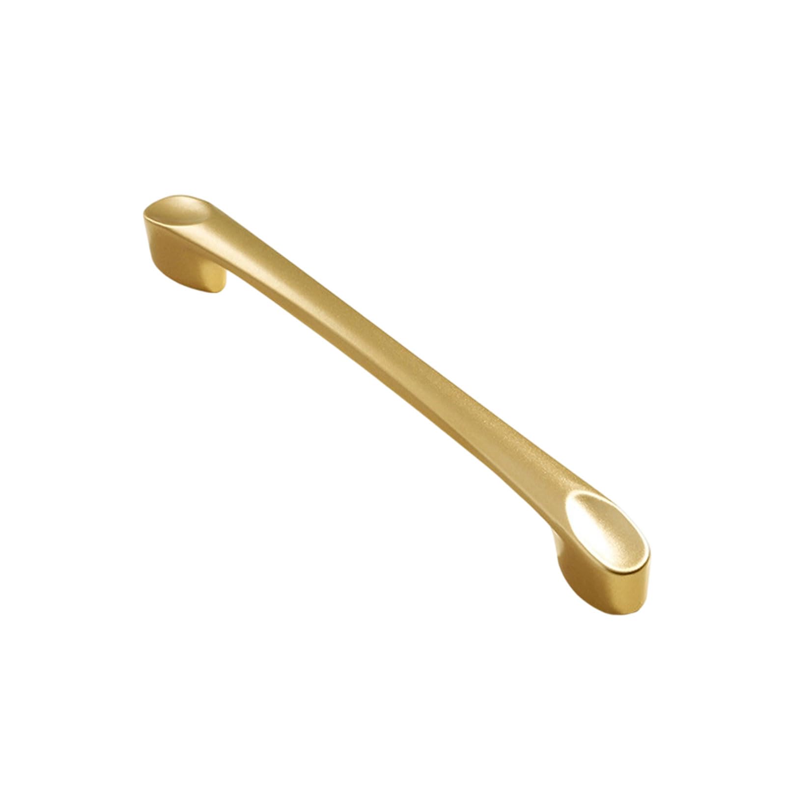 Zbiianxer 128 Hole Gold 2Pcs Simple Furniture Decorative Handle Aluminum Alloy Cabinet Knob Wardrobe Pulls Drawer Hardware Handles And For Dressers Simple