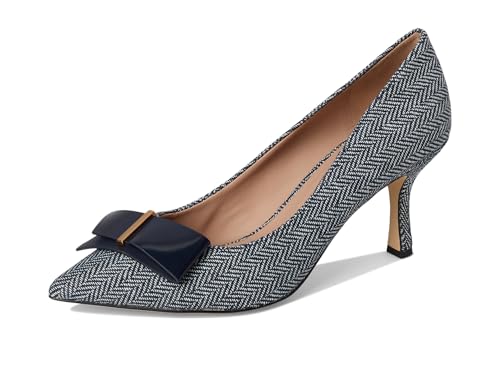 Cole Haan Cole Haan Womens Felicia Bow Pumps Midnight Moon Herringbone Textile 10.5 Medium