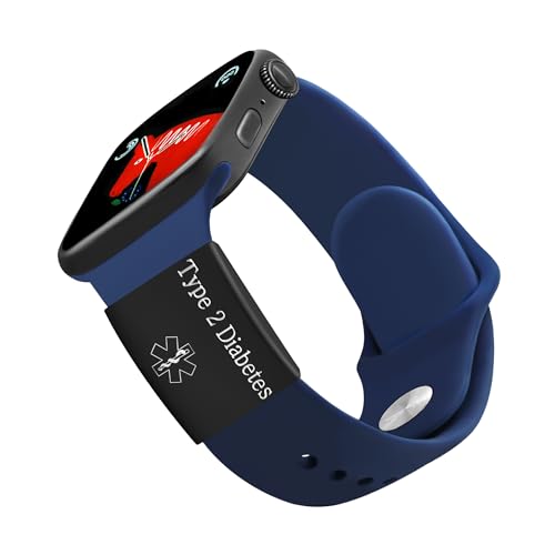 Uloveido Schwarz Typ 2 Diabetes Medical Alert Tag für Männer Frauen Personalisierte gravierte ID-Tag für Uhrenarmband Identifikation Medizinische Tag für Sport Smartwatch Y4313 Uloveido Schwarz Typ 2 Diabetes Medical Alert Tag für Männer Frauen Personalisierte gravierte ID-Tag für Uhrenarmband Identifikation Medizinische Tag für Sport Smartwatch Y4313