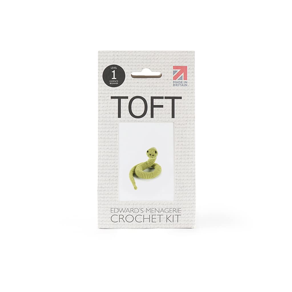 TOFT | Edwards Menagerie | Mini Atticus The Snake Crochet Kit | Luxury Pure Wool | Beginner Friendly