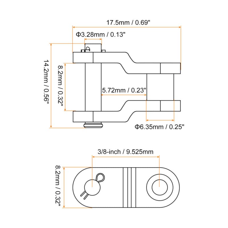 Tool parts 16Pcs 06BChain Offset Half Link Roller - 3/8