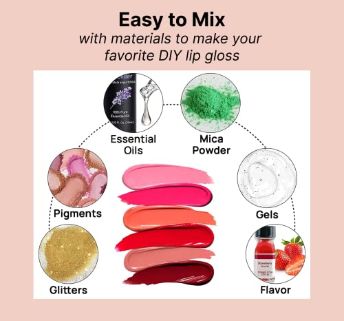Clear Lip Gloss Base For Diy Lip Gloss Kit - 7.05Oz Versagel W/ Olive Oil & Vitamin E For Smooth, Hydrated, Moisturized Lips - Fragrance-Free, Safe For Sensitive Skin - Small Business Diy Supplies #TOP2