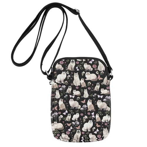 G2TUP Ragdoll Cat Crossbody Bag Ragdoll Cat Owner Gifts Ragdoll Cat Themed Gifts Ragdoll Cat Mom Shoulder Bag