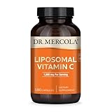 Dr. Mercola Liposomal Vitamin C - Brain, Heart, Eye & Immune Support - Provides 1,000 mg of Bioavailable Vitamin C - Non-GMO, Gluten-Free & Soy-Free - 180 Capsules (90 Servings)
