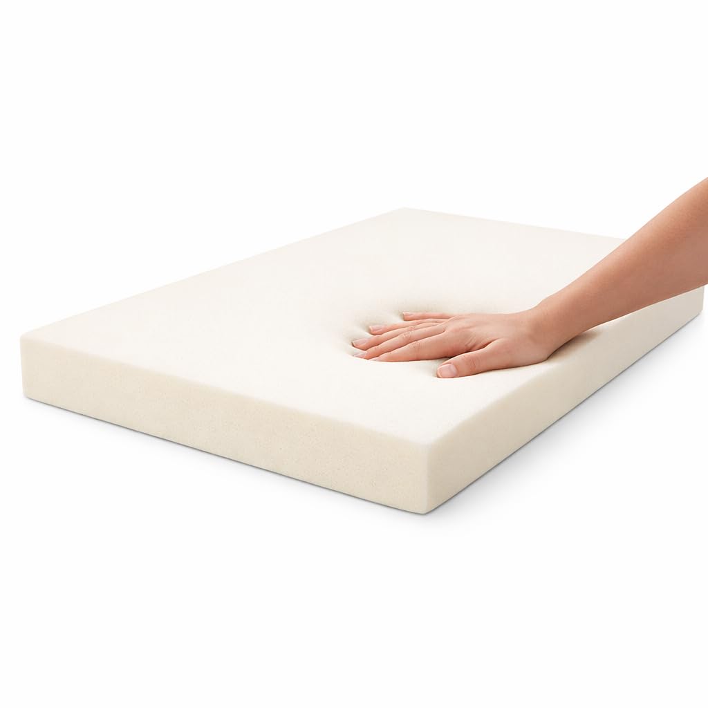 Orthopaedic Memory Foam Mattress Topper for Back & Joint Pain Relief, Pressure-Relieving Comfort Foam, Standard UK Sizes – UK Made (King 190 x 152 x 2.5cm)