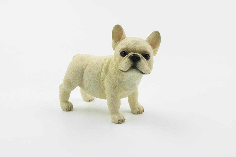 YNIYUJKL Statue Stunning Home Garden Ornament Sculpture Decoration Decorative For Home Deco French Bulldog Dog Model Simulation Method Bullock Cart Interior Decoration Lucky Standing S