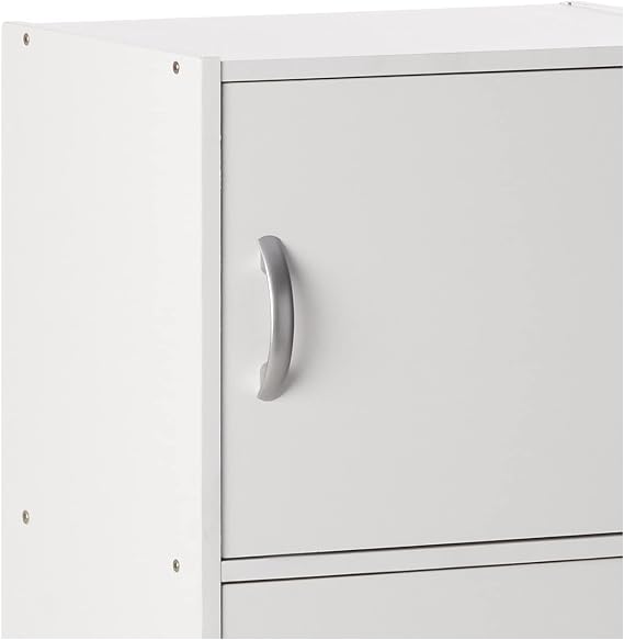 HODEDAH IMPORT Bookcase, White, 5 Door