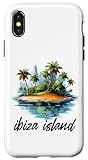 Carcasa para iPhone X/XS Palmera Playa Ibiza España, Destino Para Fiesta España