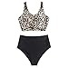 ZAFUL Set Costumi da Bagno Tankini, Costume da Bagno Tankini in Due Pezzi con Top Annodato Imbottito/Vita Alta/Abbigliamento da Spiaggia per Donna
