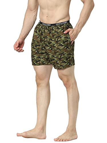 Image of JACK & JONES Men's Cotton Blend Modern Regular Solid Boxer Shorts
