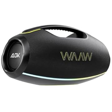 WAAW by ALOK Caixa de Som HYPERBOOM 1000 Bluetooth, À Prova D'Água, Até 12h de Autonomia, Tecnologia TWS, 180W RMS