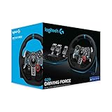 Logitech G29 Driving Force Racing Wheel and Floor Pedals, Real Force, Stainless Steel Paddle Shifters, Leather Steering Wheel Cover, Adjustable Floor Pedals, PS5/PS4/PS3/PC/Mac – Black