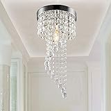ZGDJZM LED Kristall Deckenleuchte Wohnzimmer Beleuchtung Kristall Schlafzimmer Gang Korridor Eingangsleuchte,200mm