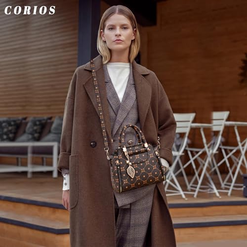 Image of CORIOS Elegant Handbag for Women PU Leather Shoulder Bag Ladies Crossbody Bag Fashion Messenger Bag Top-handle Bag