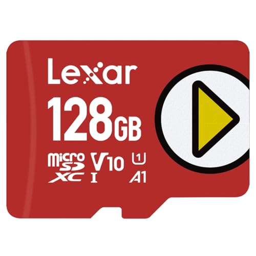 Lexar PLAY 128 GB microSDXC UHS-I-Card, até 150 MB/s de leitura, compatível com Nintendo-Switch, dispositivos portáteis para jogos, smartphones e tablets (LMSPLAY128G-BNNNU)