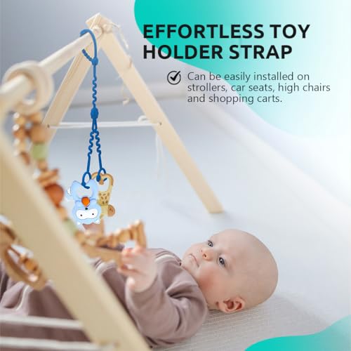 Image of SNOWIE SOFT 2Pcs Silicone Pacifier Clip Strap, Multi-Texture Design for Sensory Development, BPA-Free Soother Holder for Bags, Stroller Handle, Crib, Dummy Clip Leash for Pacifier 0-6 Months