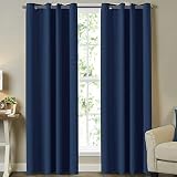 Grommet Top Blackout Curtains and Drapes, Blackout Window Curtains for Bedromm, Thermal Insulated So