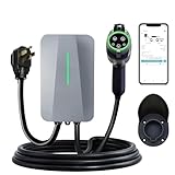 LEISHENG ENERGY Level 2 EV Charger for J1772, 240V Electric Car Charger, NEMA 14-50P 48A Plug, 25FT Cable, IP65, APP