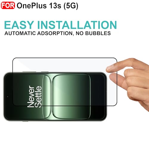Image of CEDO Tempered Glass for OnePlus 13s (5G) / Vivo X200 Fe | Screen Protector Full HD Quality Tempered Glass Anti-Scratch Edge to Edge Coverage with Easy Installation Kit (Black)