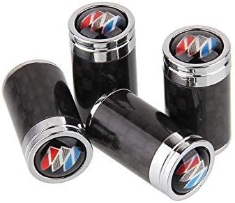 CzlpV 4pcs Carbon Fiber Auto Car Wheel Tire Air Valve Caps Stem Cover fit for Buick