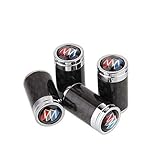 CzlpV 4pcs Carbon Fiber Auto Car Wheel Tire Air Valve Caps Stem Cover fit for Buick