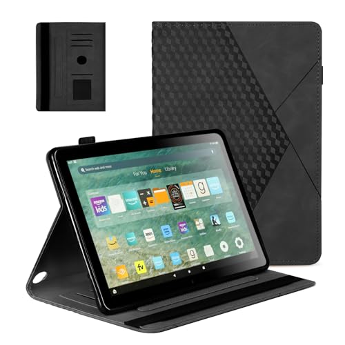Yingphia Case for Fire HD 8(10/12/14 Gen 2020/2022/2024) Multi-Angle Stand with Card Slots Auto Wake/Sleep TPU Material (Black)