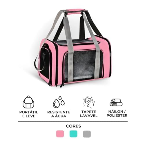 Bolsa Transporte Pet com Ventilação em 4 lados Bolsa Transporte Pet Avião + Bolsa de Mão, Pet, Viage