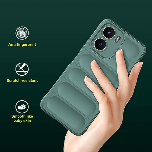 Image of Amazon Basics Back Case Cover for Vivo Y16 (Silicone Dark Green)