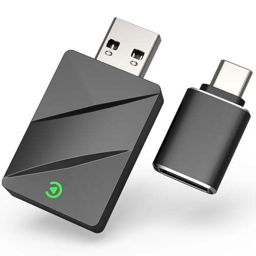2 IN 1 Wireless CarPlay & Android Auto Adapter Kabelloser USB-Dongle für Autos Kabelloses CarPlay & Android Auto Plug & Play Schnelle Stabile Verbindung Unterstützt iOS 10+ und An-Droid 11+