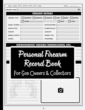 Amazon.com: Personal Firearms Record Book: Firearm Inventory Log Book ...