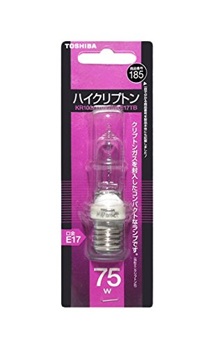 Amazon | 東芝 ハイクリプトンランプ 電球 75W E17口金 KR100