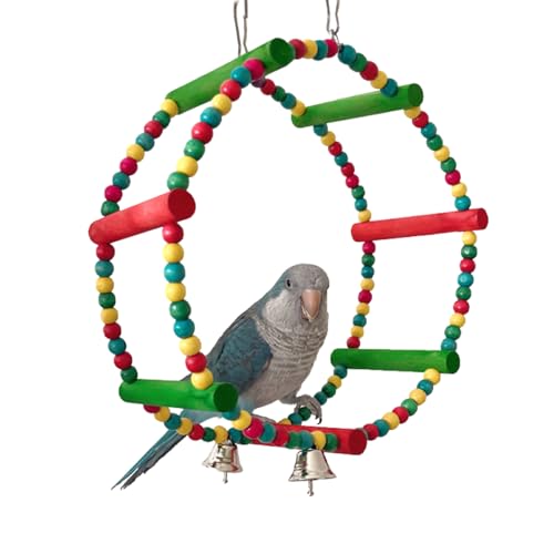 Colorful Climbing Ladder Bird Toys for Parrot Cockatoo Macaw African Greys Cockatiel Lovebird Conure Budgies Finch Cage Perch Toy Paw Grinding Ladder