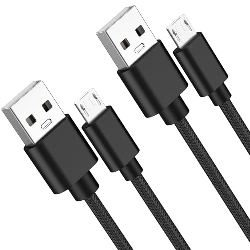 [1M*2] Câble Micro USB Chargeur Micro USB 3A Charge Rapide,Nylon Tressé Chargeur pour Android Samsung Galaxy S7 S6 Edge J7 J5 J3, Redmi Note 5, Wiko, Huawei,...