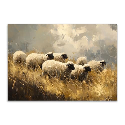 Poster Animaux Art Moderne DunPei Jaune 70x100cm Sans Cadre