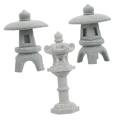 Statues de pagode en miniature japonaise pour decoration de bonsai haut de gamme