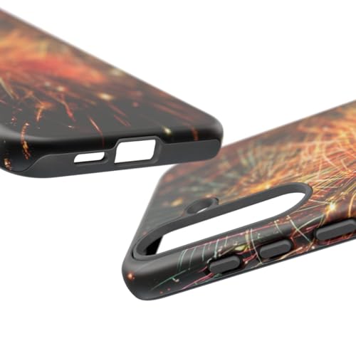 Coque Samsung S25 Plus feux d'artifice colorés protection rigide mate multicolore