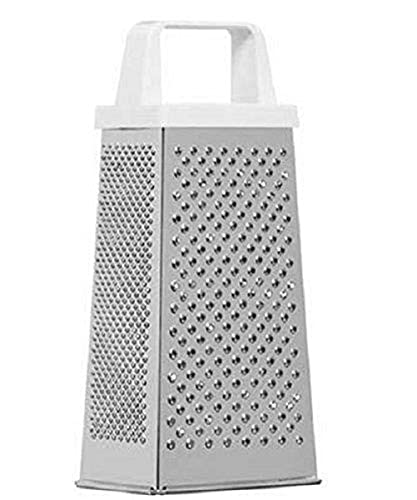 KitchenCraft KC926W 4 Sided Cheese Grater, Stainless Steel, 21 cm Tall, Silver