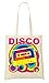 Produktbild Disco | Tape | Music | Vintage Style | Old-School | Club | Colorful | Simple | Shape Tragetasche Einkaufstasche