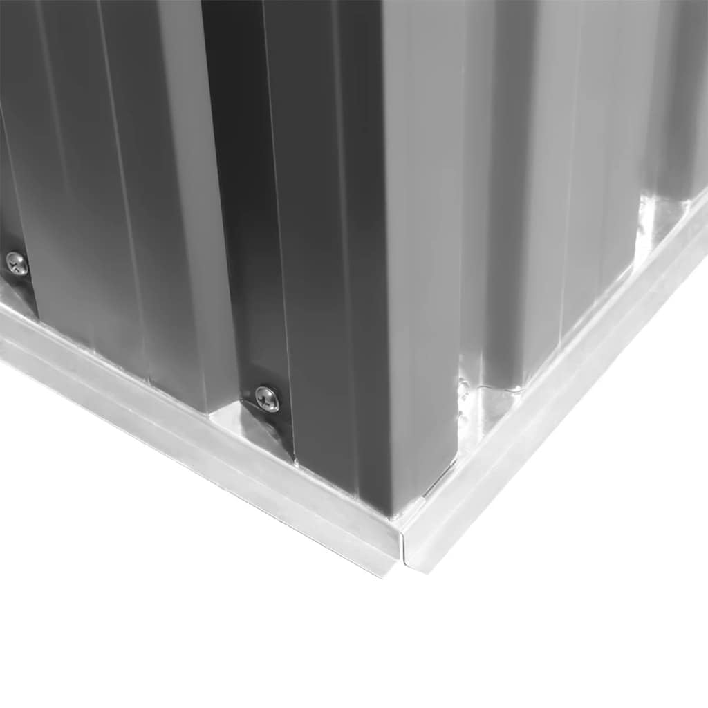 vidaXL Caseta de Almacenaje Jardín Metal Gris 257x205x178 Cobertizo de Patio