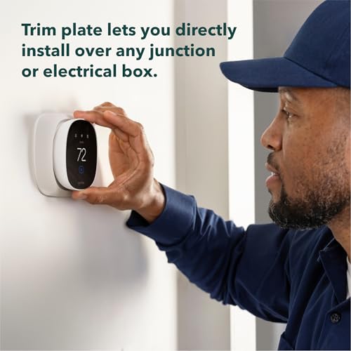 Image of ecobee Smart Thermostat Essential with Trim Kit - Programmable Wi-Fi Thermostat, ecobee Trim Plate