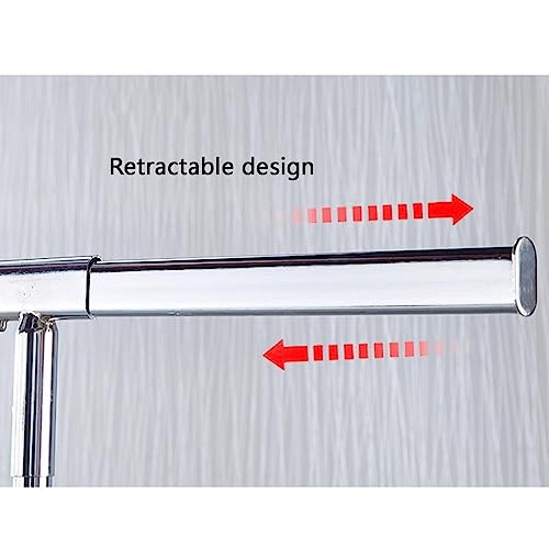 Bastidor De Ropa De Alta Resistencia En Ruedas, Carril De Ropa De Capacidad De 280 Libras Con Altura Ajustable Y Varilla Extensible, Organizador De Almacenamiento Plegable Portátil Para La Ropa Dormit
