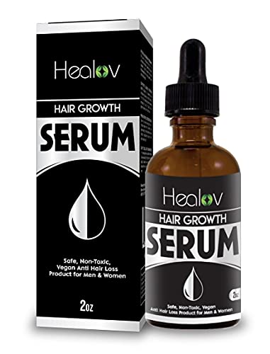 Natural Hair Growth Serum, 2 oz â€“ Intensive Fast Grow Blend of Essential Oils â€“ Thickening, Strengthening Damage Repair Treatment for Thinning, Baldness â€“ Safe, Nontoxic, Vegan Anti Hair Loss Products for Men & Women