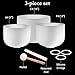 Meinl Sonic Energy Crystal Singing Bowl 3-pc Set with Mallets, High-purity Quartz — for Meditation, ASMR, Sound Therapy, Yoga