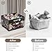 qeerable Dog Toy Basket - Metal Large Dog Toy Box for Small Dog - Dog Toy Storage Bin for Pet - Personalized Large Dog Toy Basket for Puppy and Pet- Dog Toy Organizer Holder Boxes for Living Room