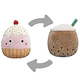 Squishmallows Original FlipAMallows 12in Boba and Cupcake Flippable Plush - Official Jazwares Product (Medium)