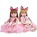 FMONH Eborn Dolls Poupées bébé Reborn 19 Pouces avec Cheveux blonds Réaliste Fille en Bas âge Nouveau-né Full Body Soft Silicone Vinyl Baby Doll (Yeux Bleus Cheveux Bruns) (Cheveux blonds Yeux Bruns)